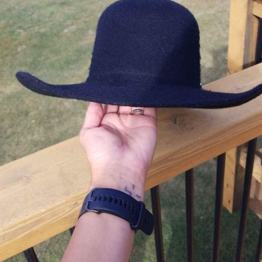 10x Grizzly Fur Felt Western Cowboy Hat - 6 7/8